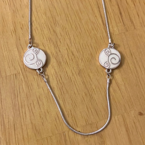 Disney Gold Enamel Swirl Necklace long